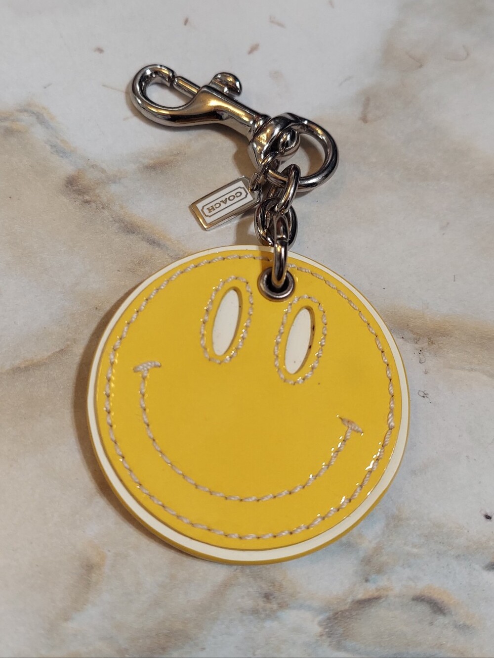 Vintage Coach Smiley Face Colorblock💛🤍
